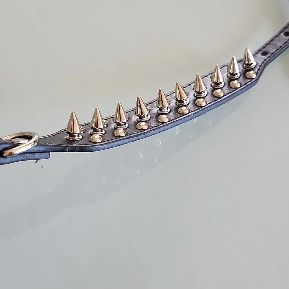 NWT Spiked Faux Leather Dog Collars